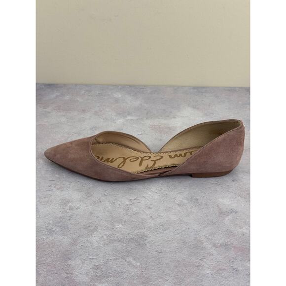 Sam Edelman Rodney D'Orsay Pink Suede Pointed Toe Flats Shoes Size 8.5 - Picture 7 of 12